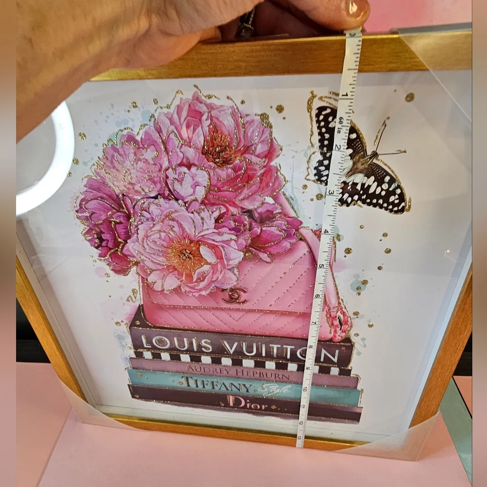 🎨Instinct Style Luxe Brands Glass Golden Framed Wall Art ✨ - Picture 7 of 10